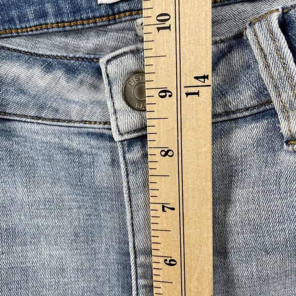 Pistola Jeans Womens 27 Arielle Skinny Scissor Cut Raw Hem Light Wash Denim - Picture 8 of 9